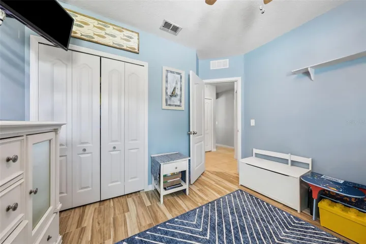 Guest bedroom with large closet