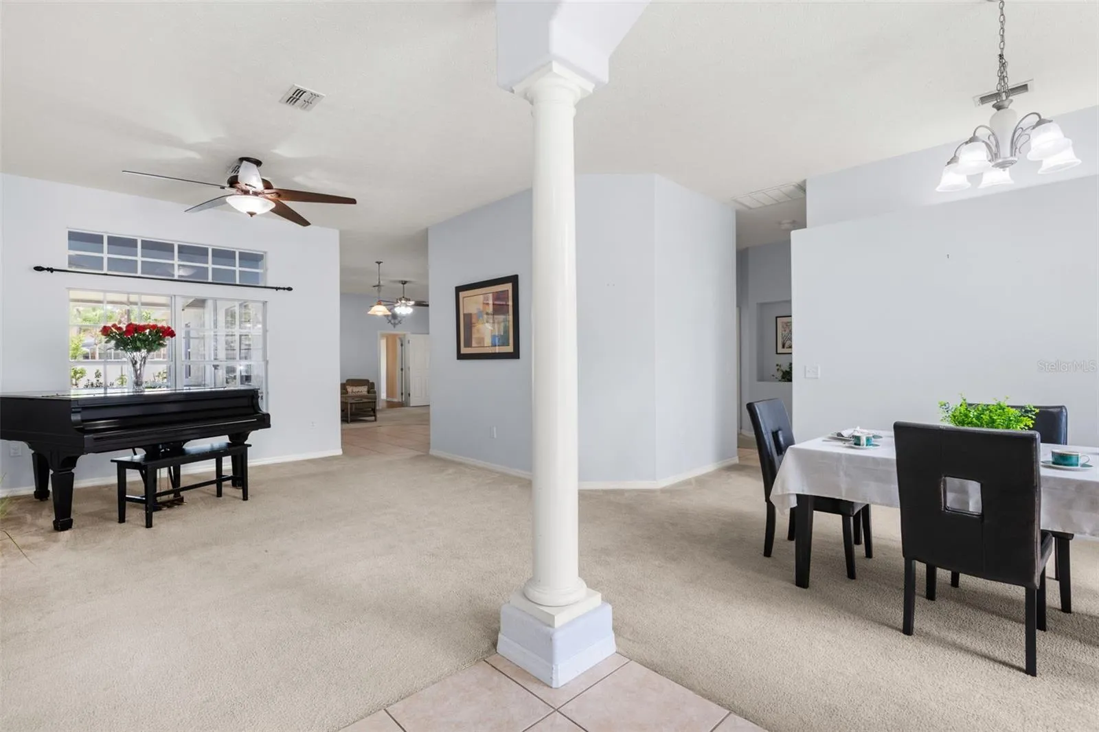 Entering the home dining and living