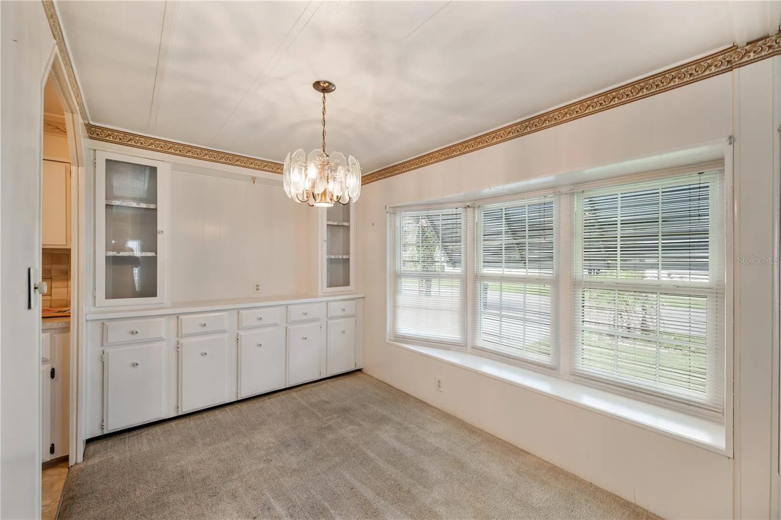 Dining room with built ins
