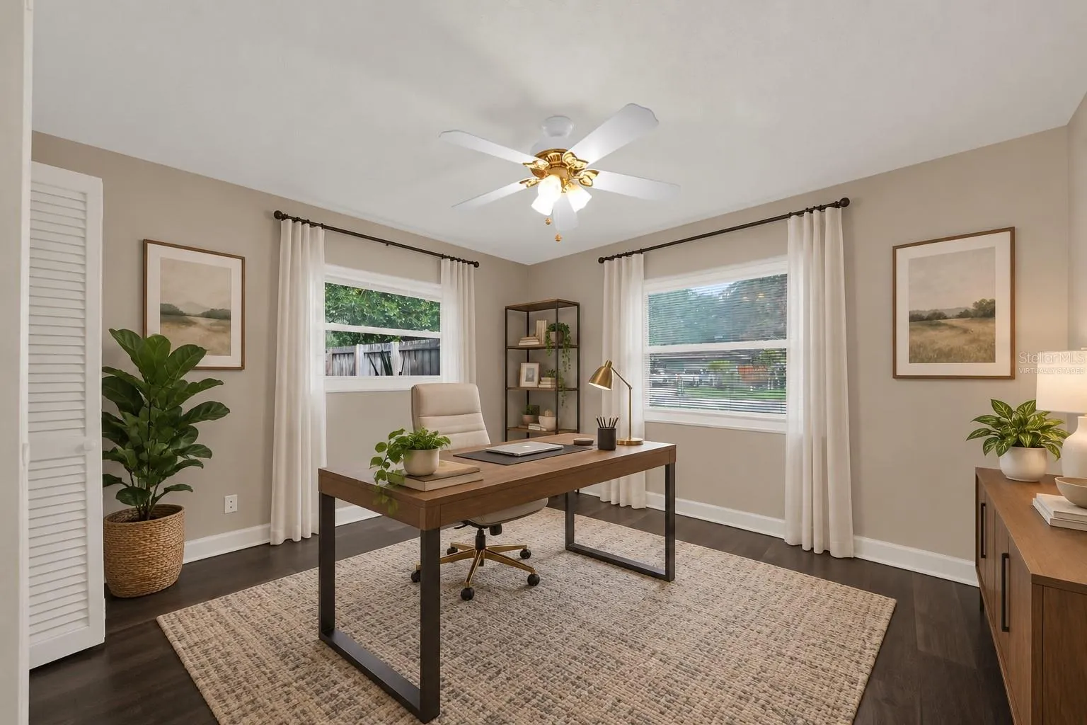 Bedroom - virtually staged Office