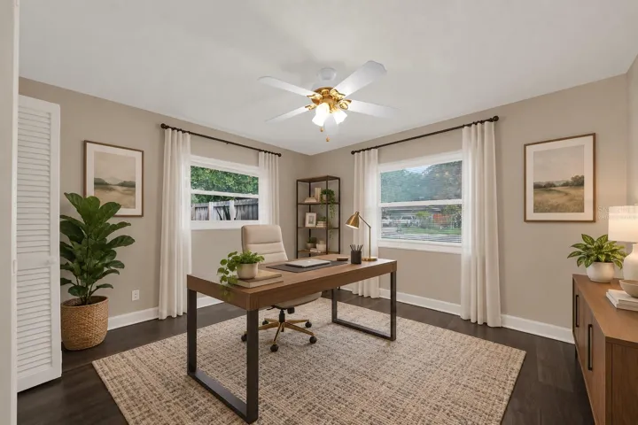 Bedroom - virtually staged Office