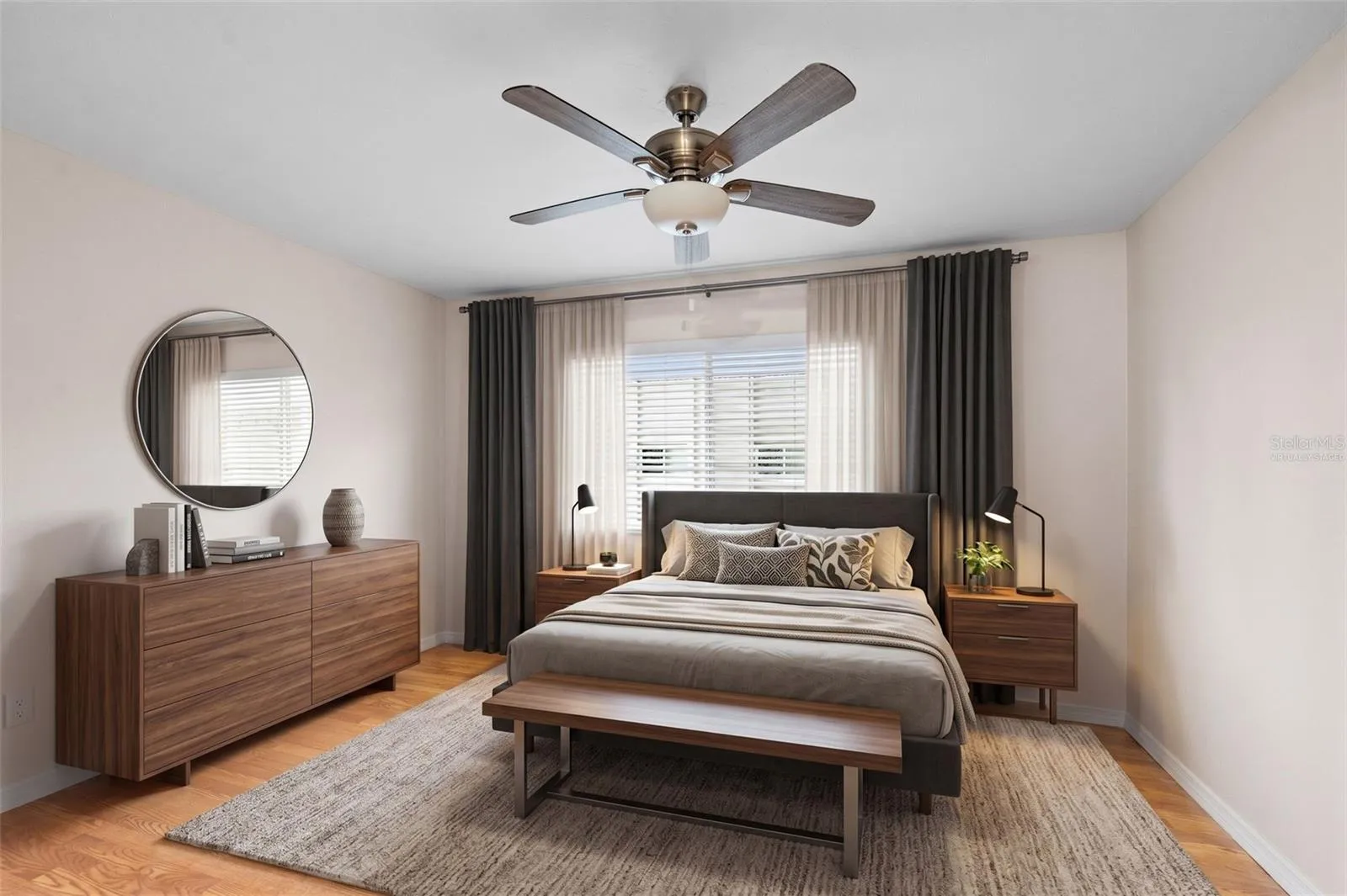 Primary Bedroom virtually staged