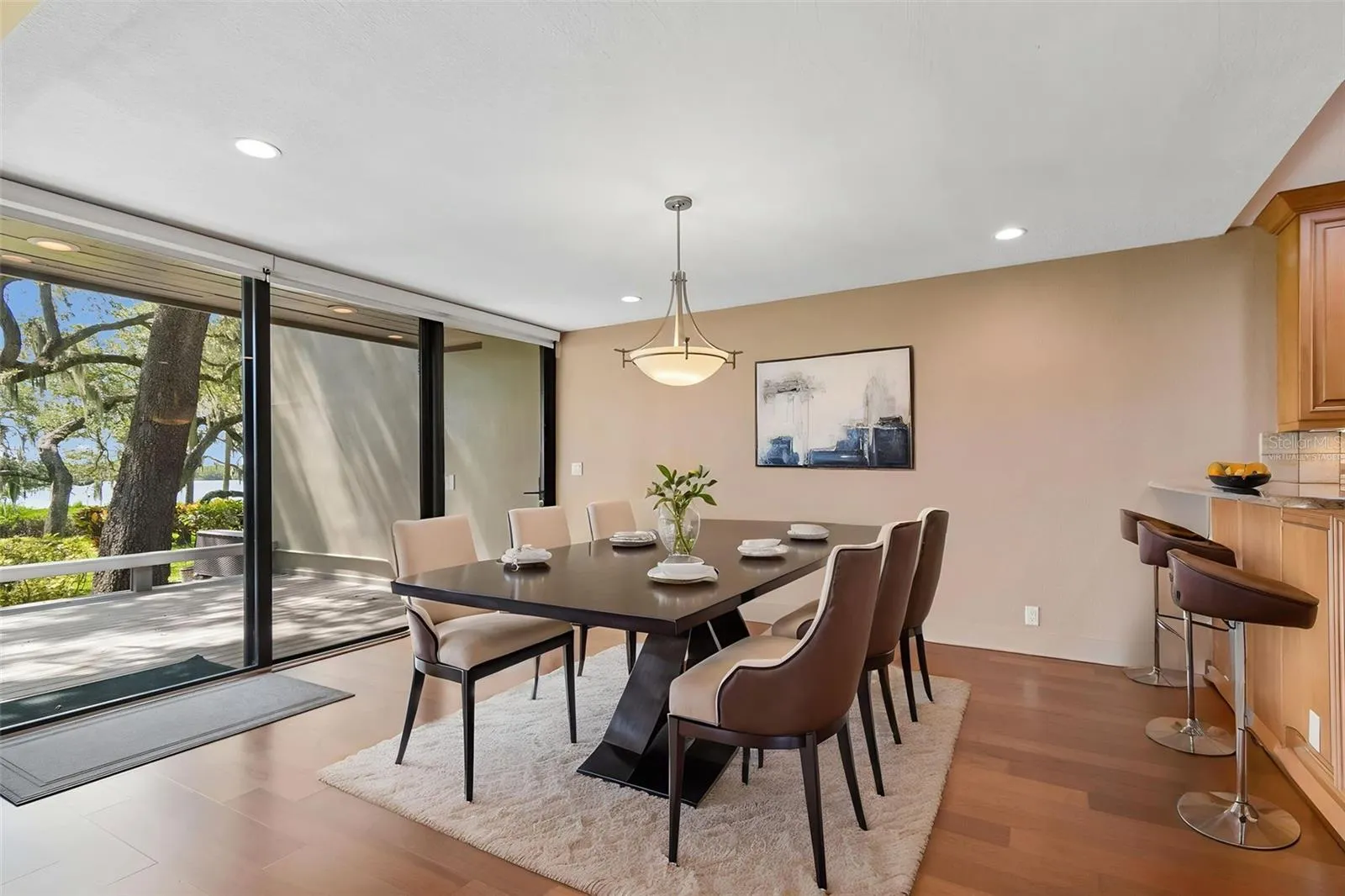 Virtually staged Dining Room