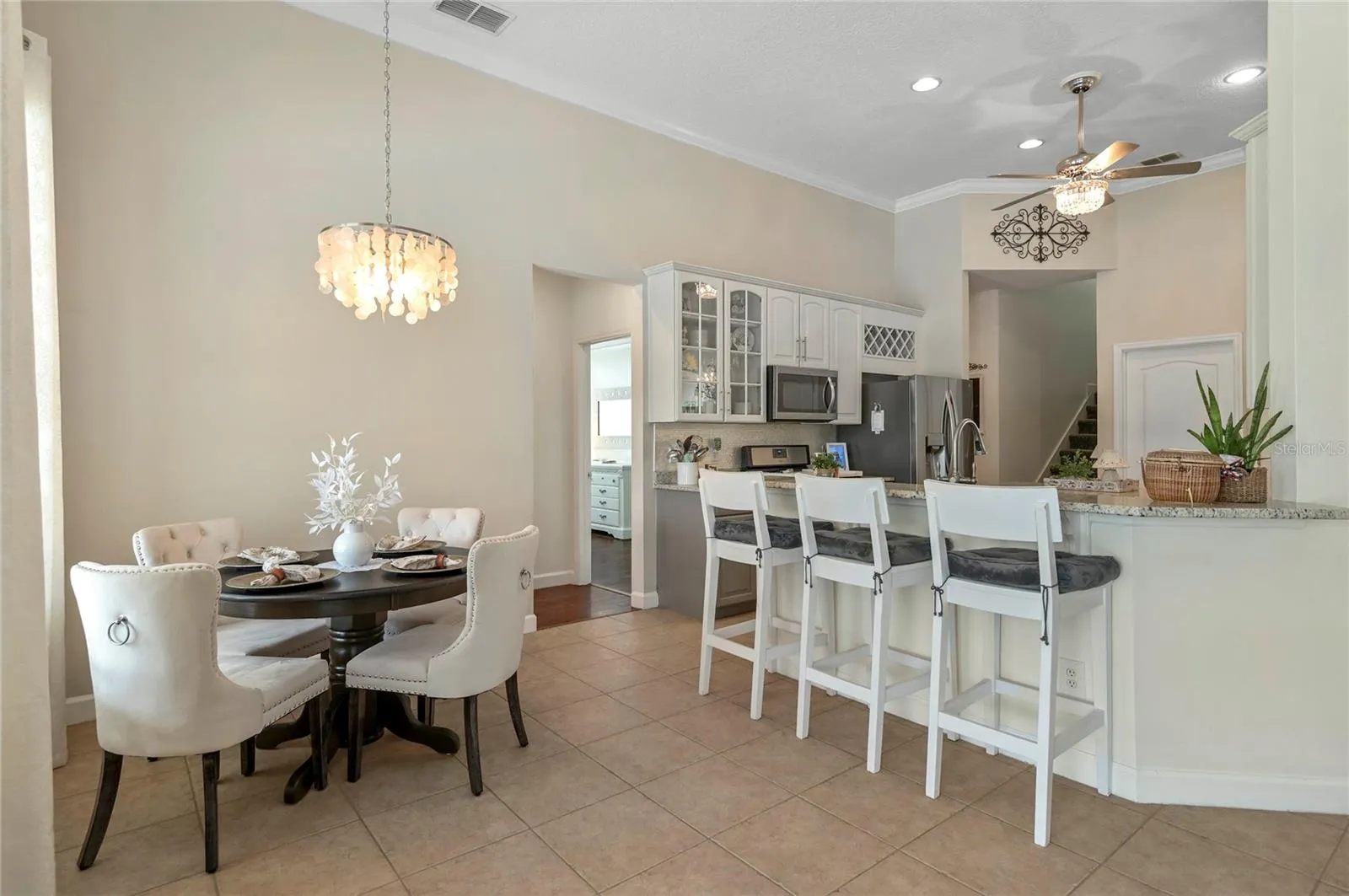 kitchen bar and dinette area
