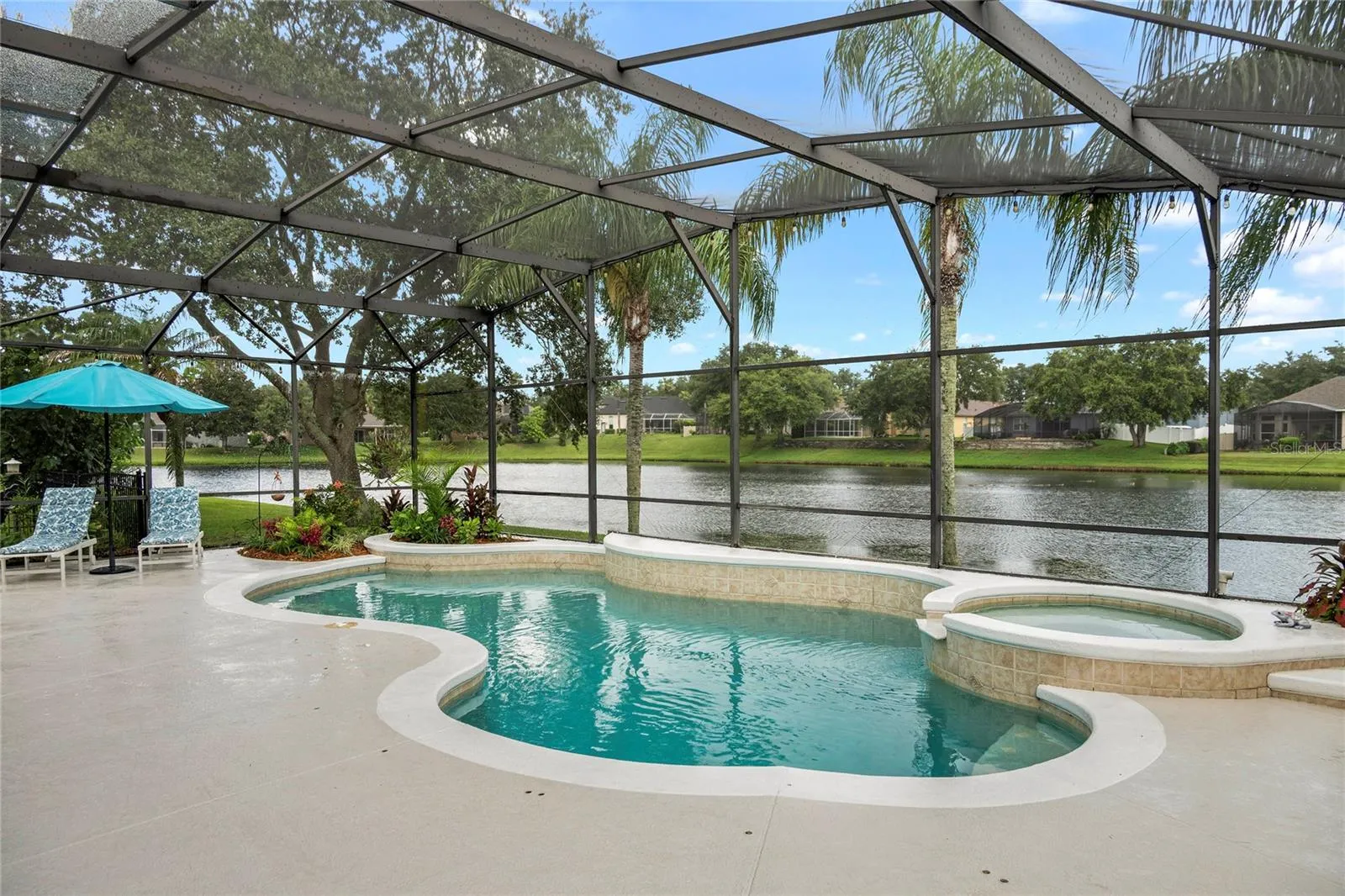 pool with terrific water views and spa - both heated