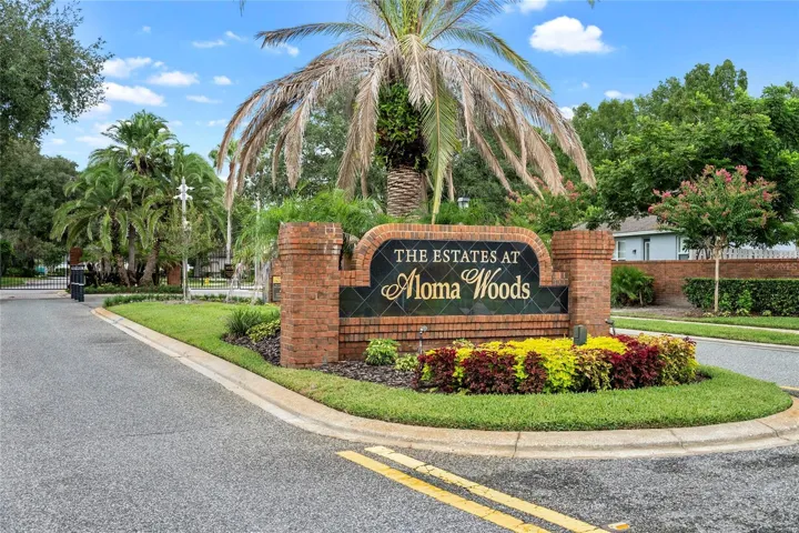 gated front entrance to community