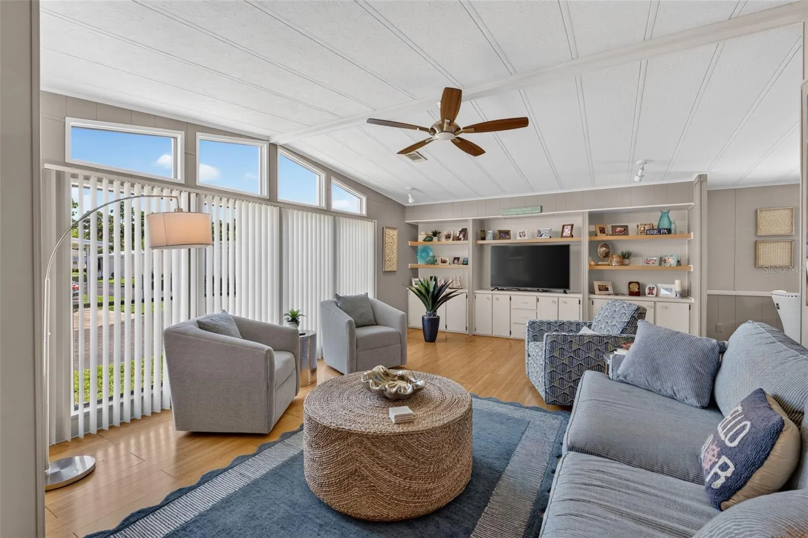 Spacious Living room with view from front door entry
