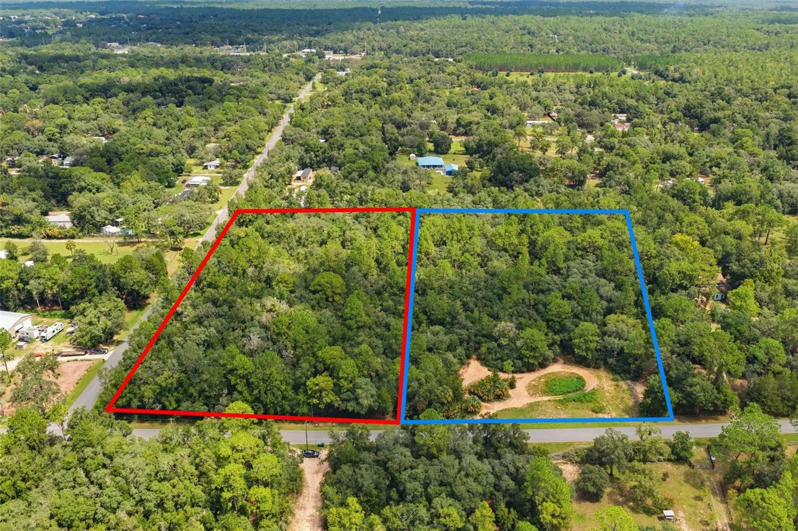 1295 Ray St outlined in Red