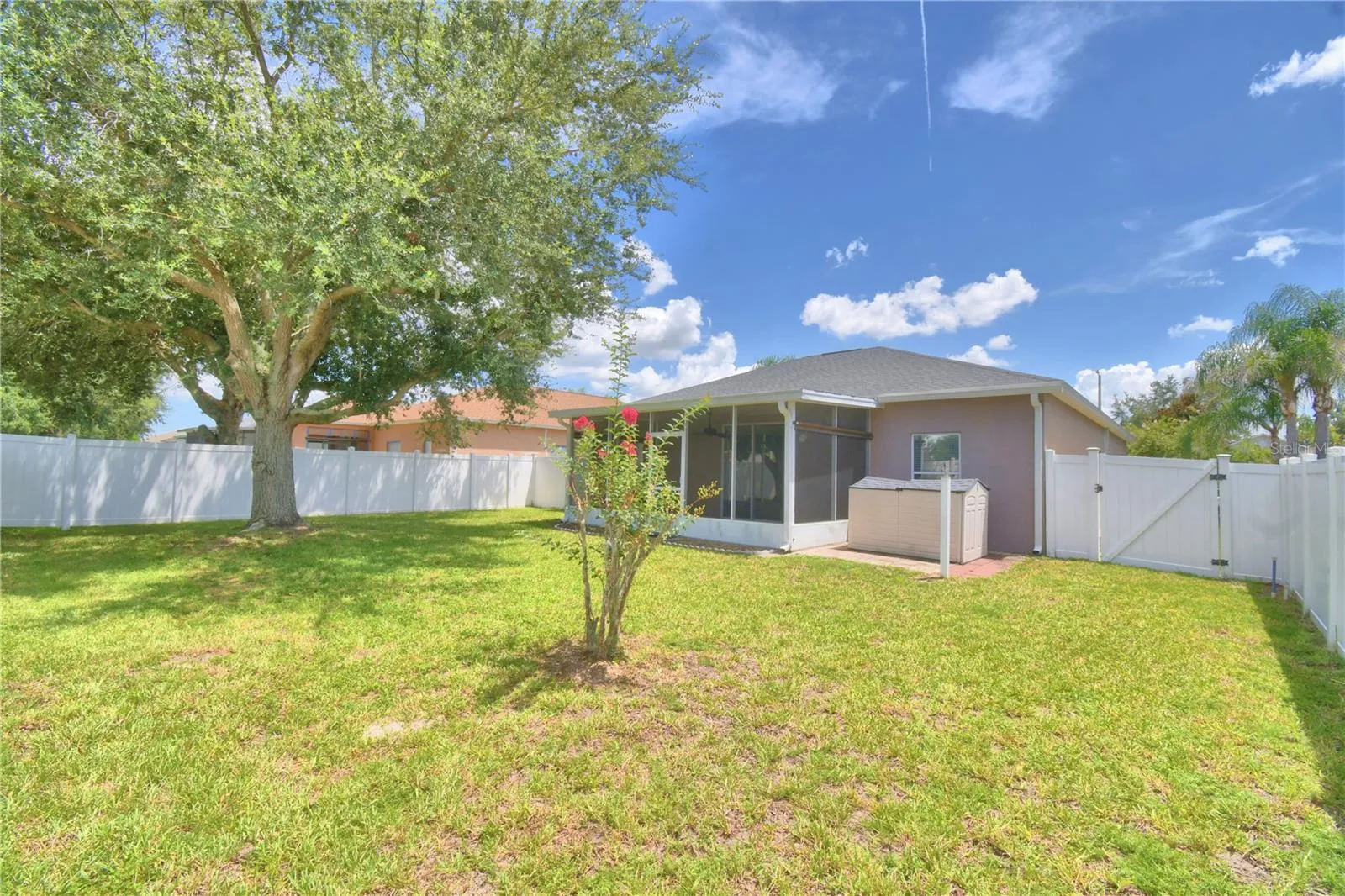 Large fenced back yard