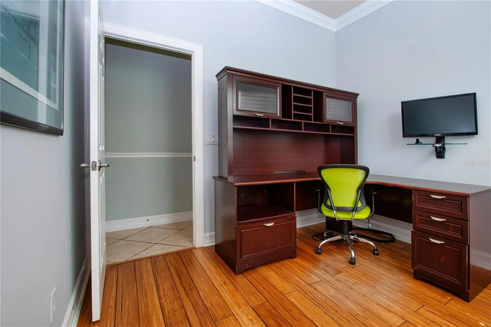 Bedroom 3, currently a home office