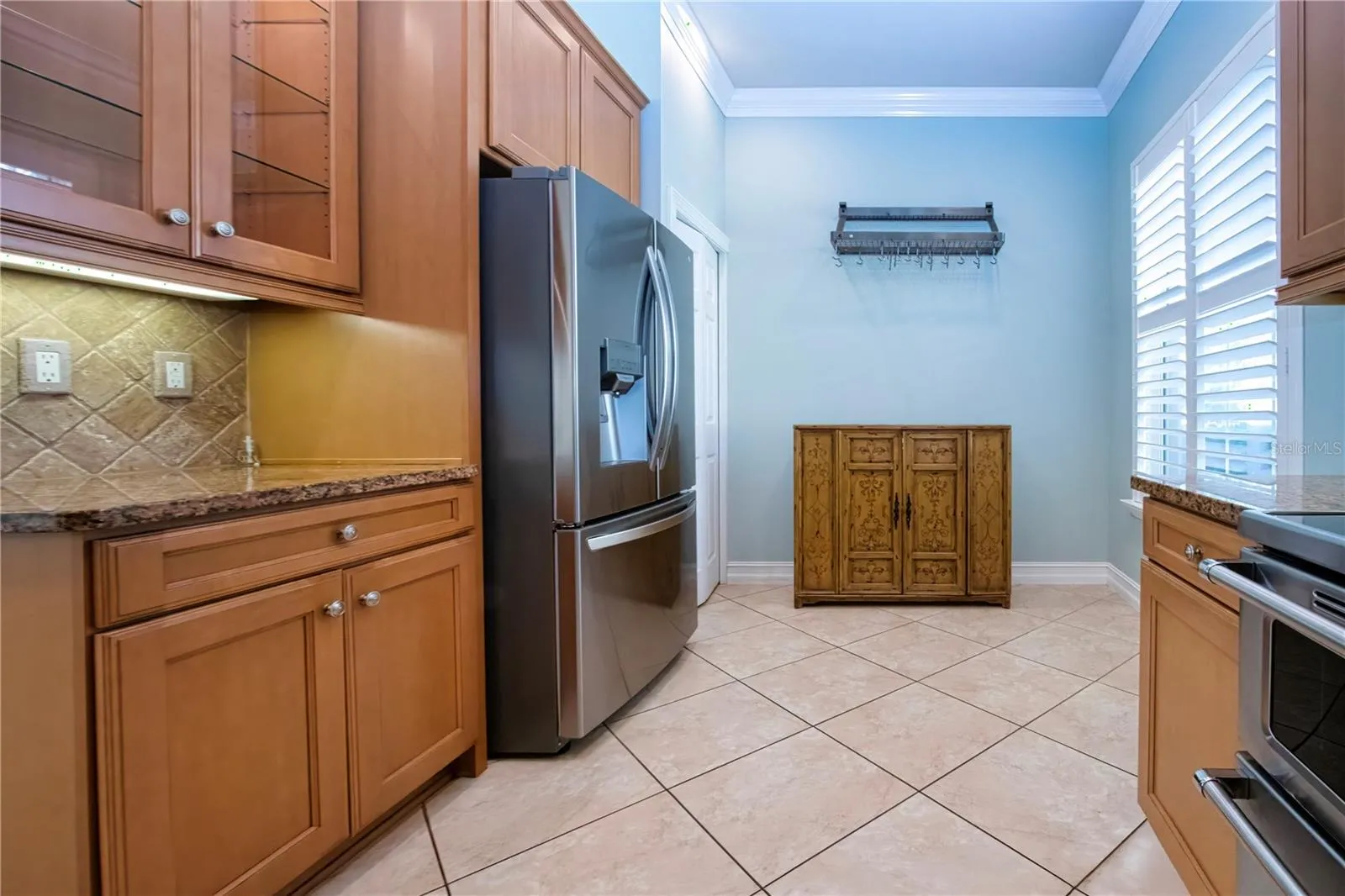 Far end of kitchen can accommodate a dinette table