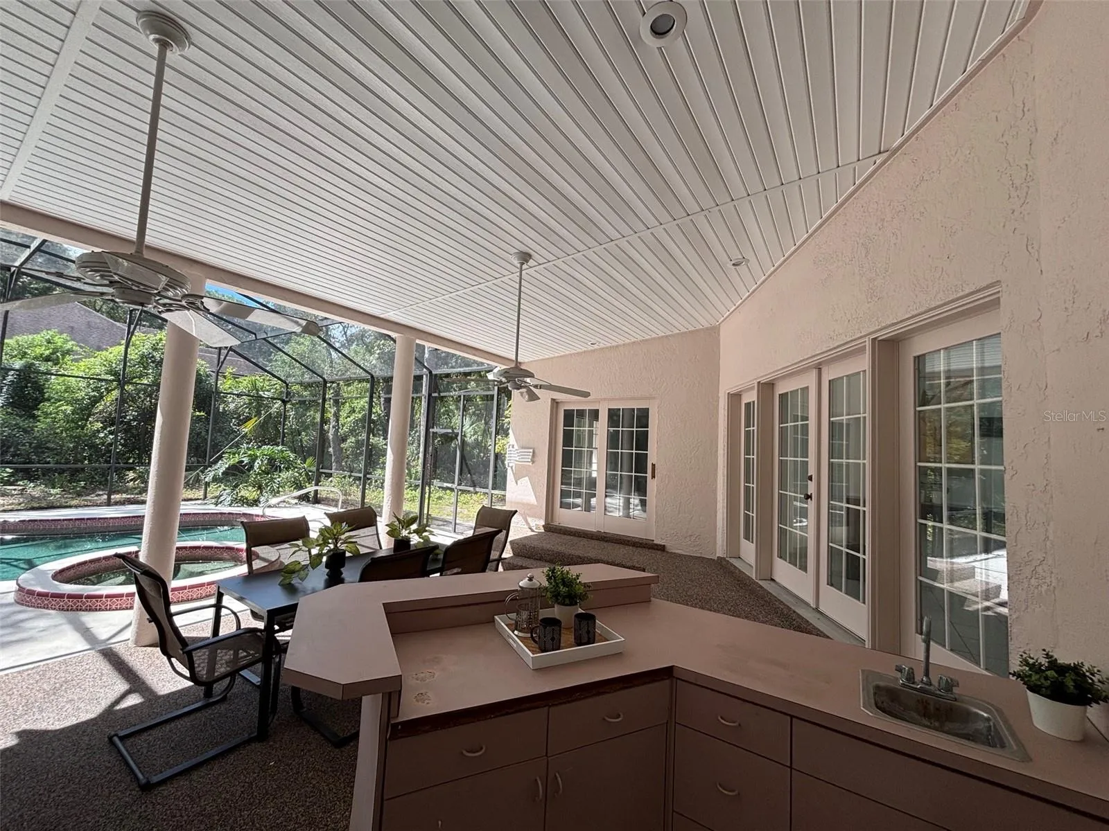 Plumbing and electrical are all ready here for you to transform this outdoor kitchen into something amazing!