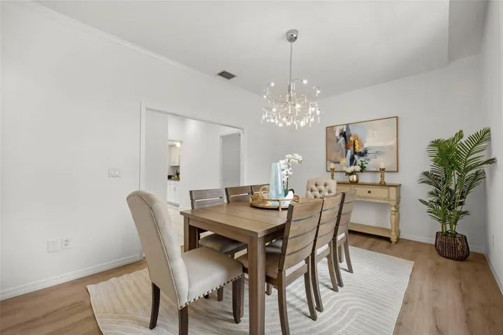 Formal Dining room with new LVP flooring