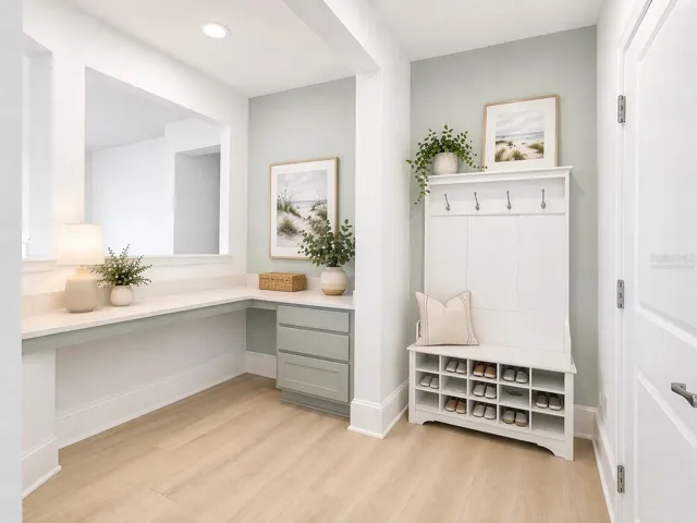14048 Larkspur Lake Dr - Virtually staged. Versatile drop zone featuring a built-in workspace for everyday organization.