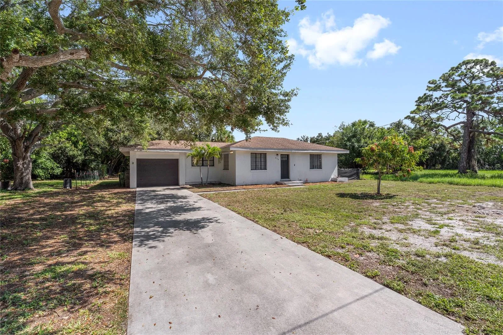 Deep driveway and one car garage attached