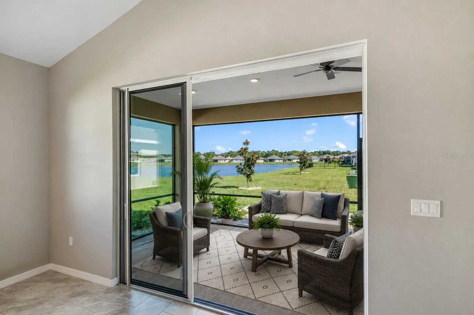 Patio virtually staged
