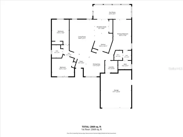 Floor Plan w/ Room Measurements