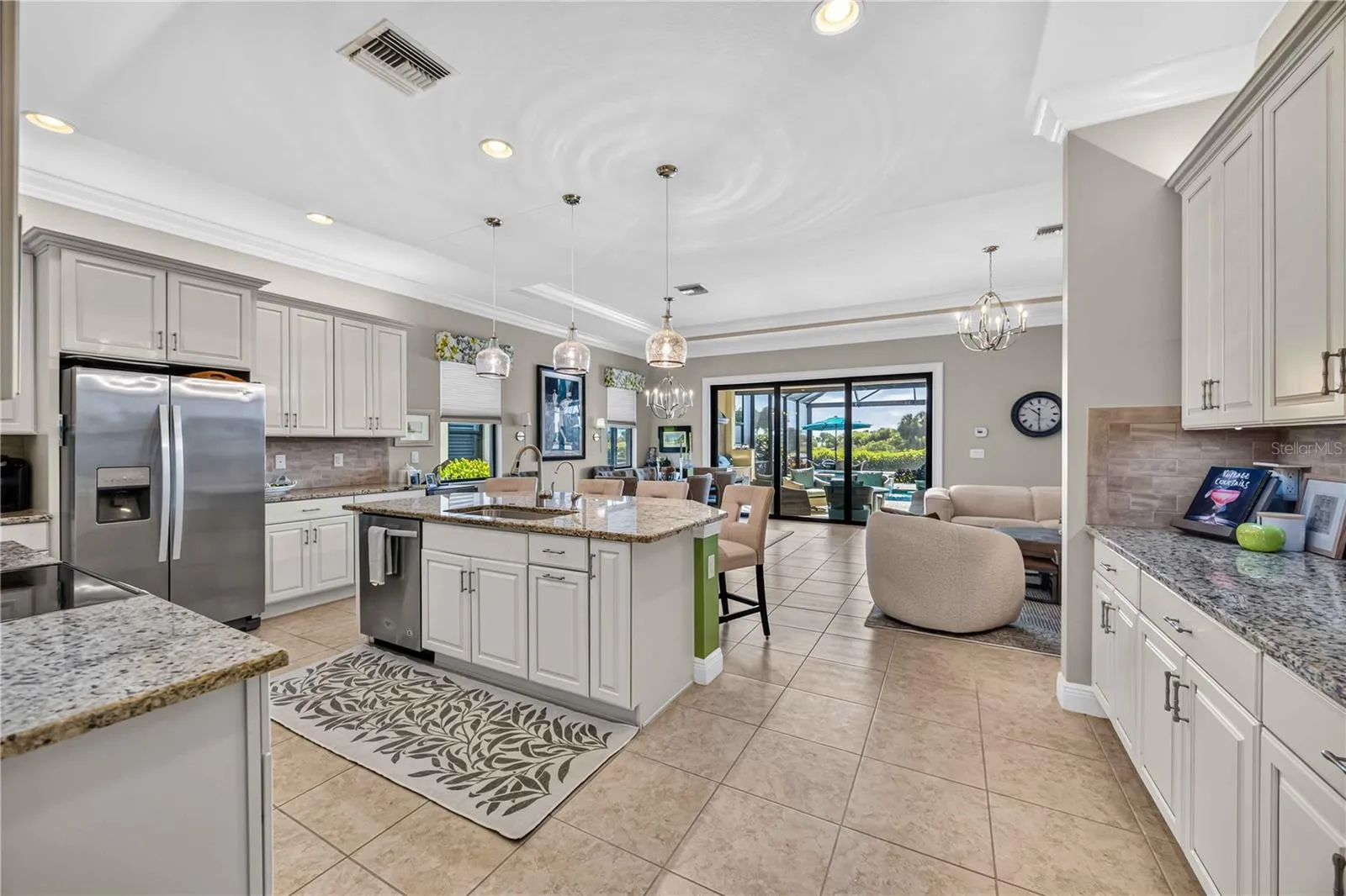 The kitchen in this WCI model home is beautiful