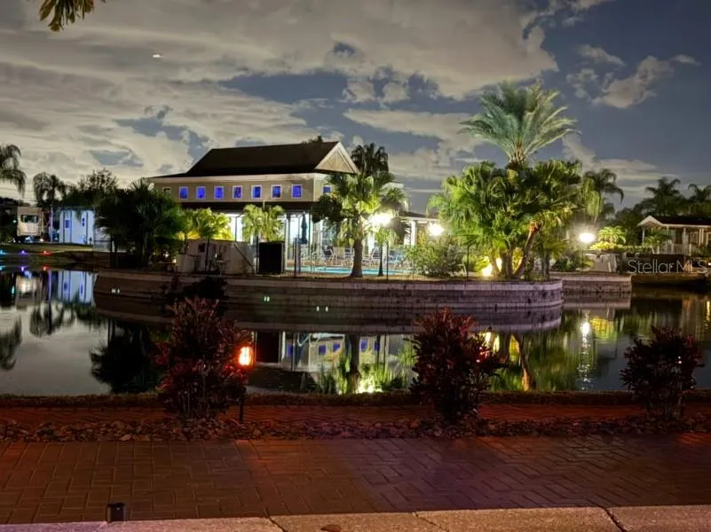 Night time at the club house