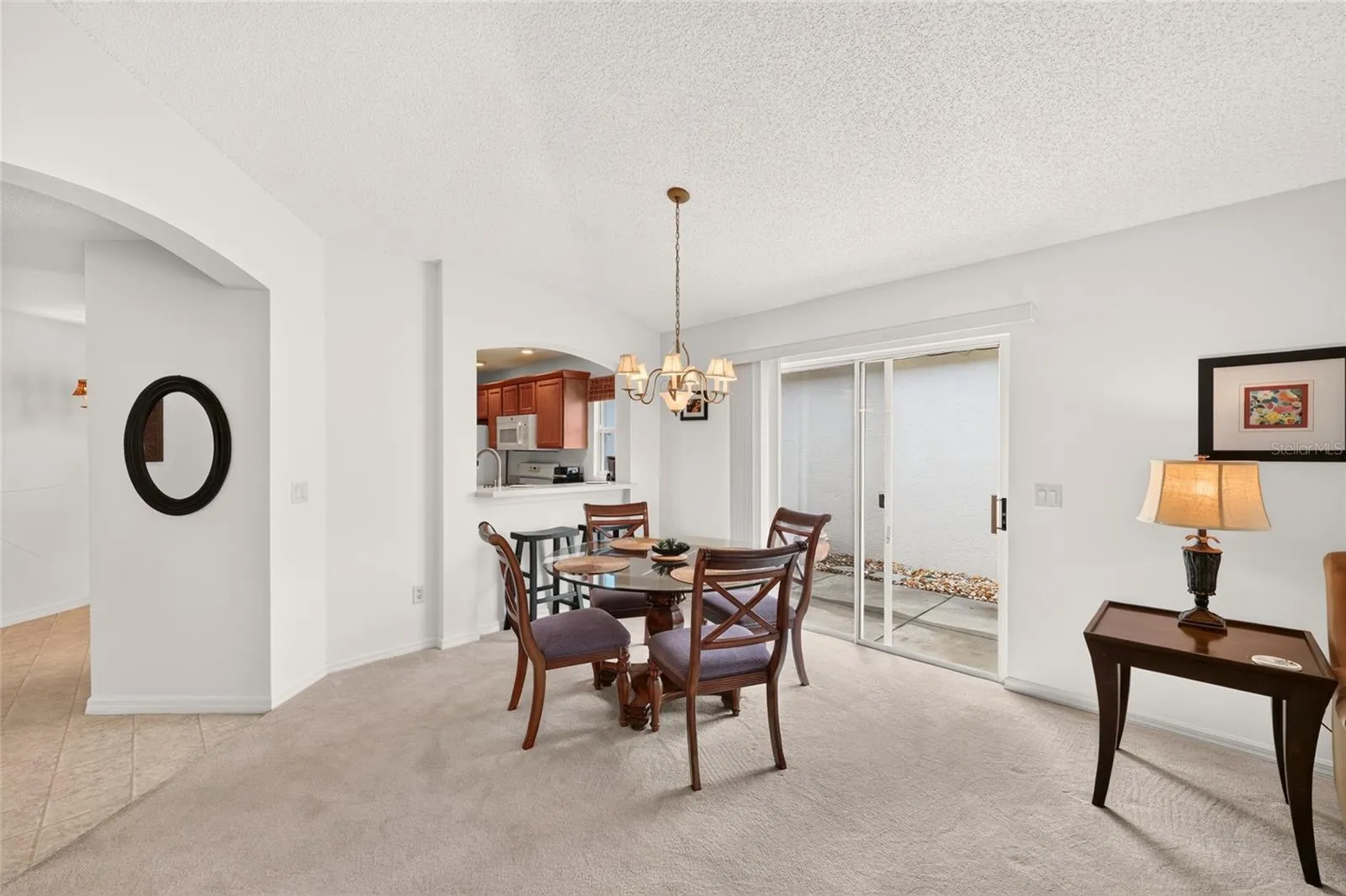Dining area with access to your grilling area