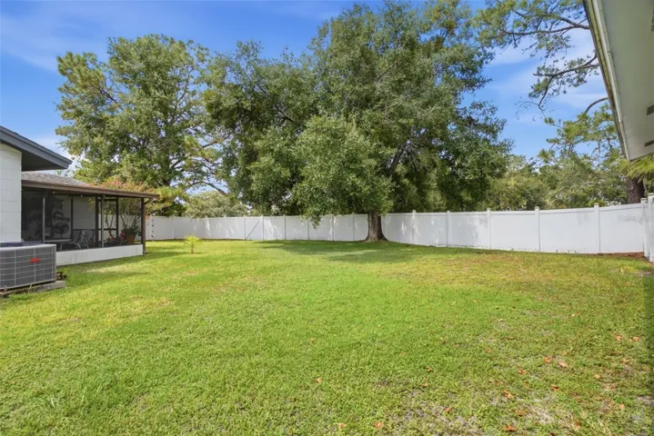 Privacy fenced yard