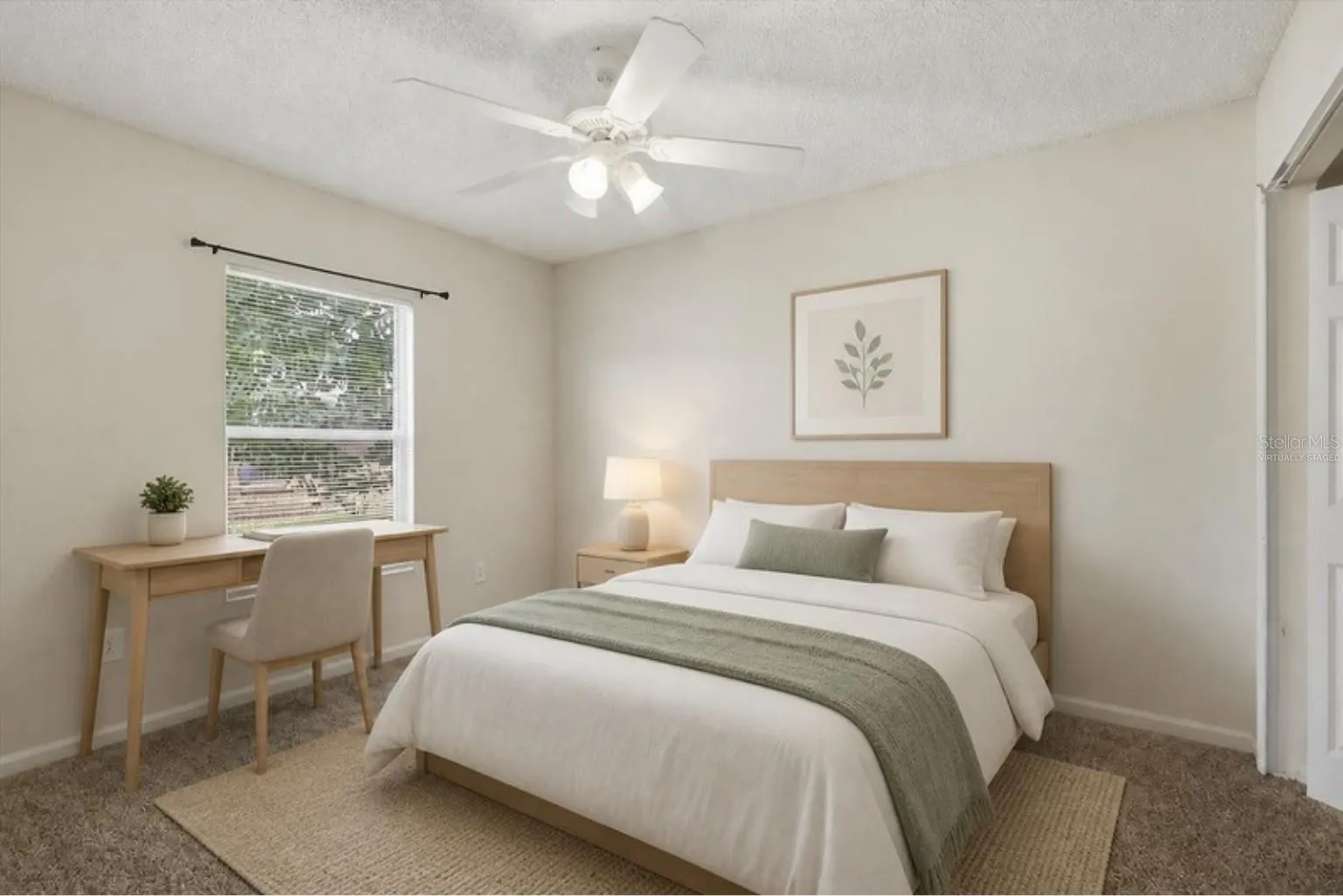Virtually staged - bedroom