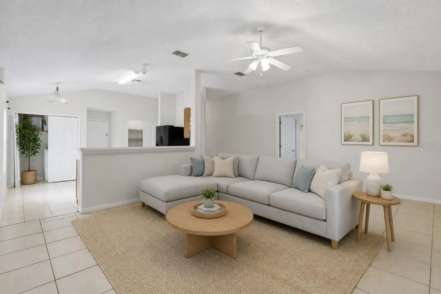 Virtually staged - living room