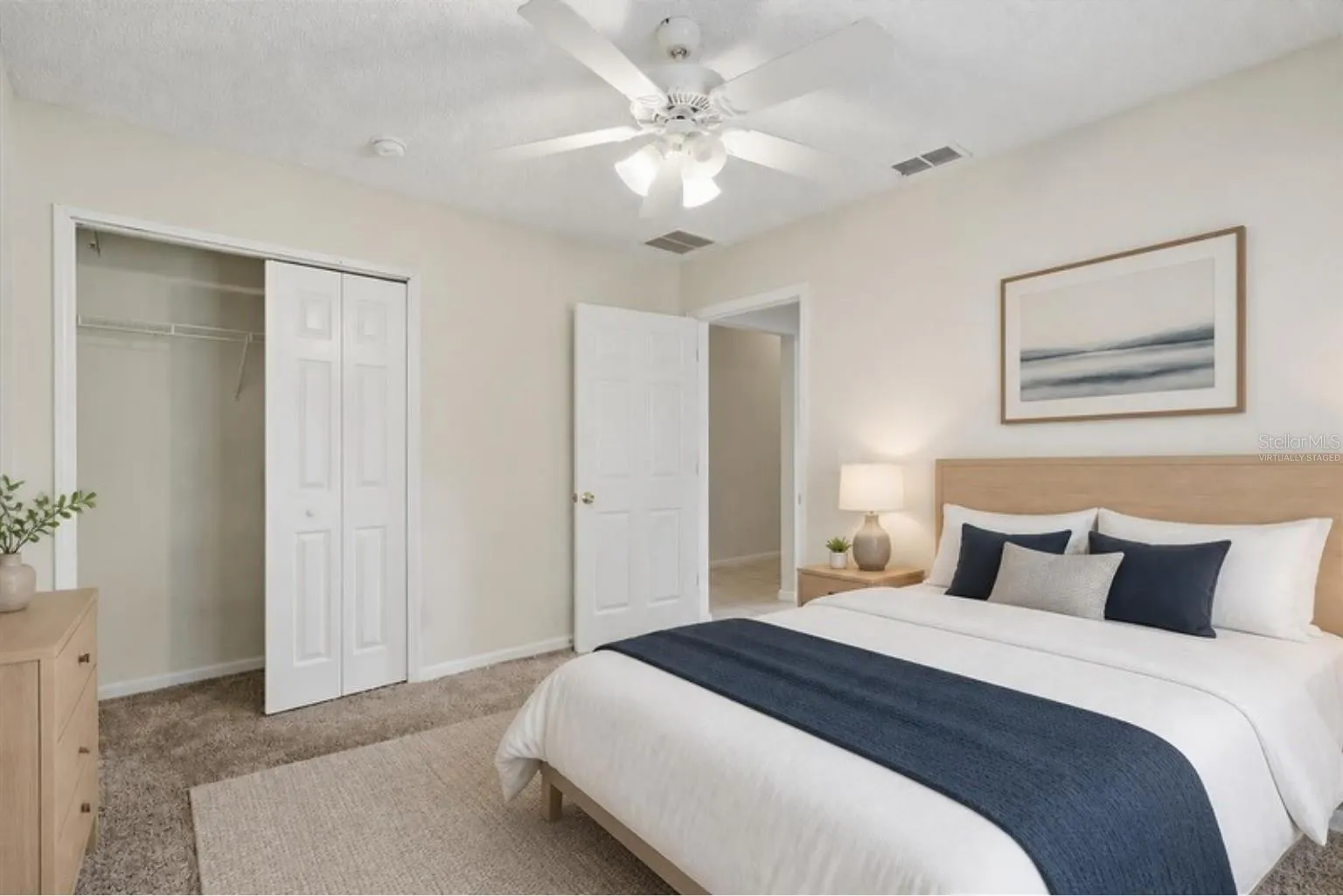 Virtually staged - bedroom