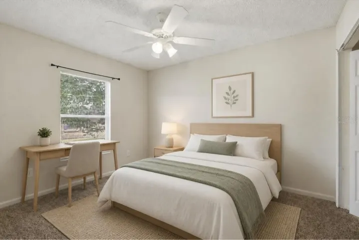 Virtually staged - bedroom