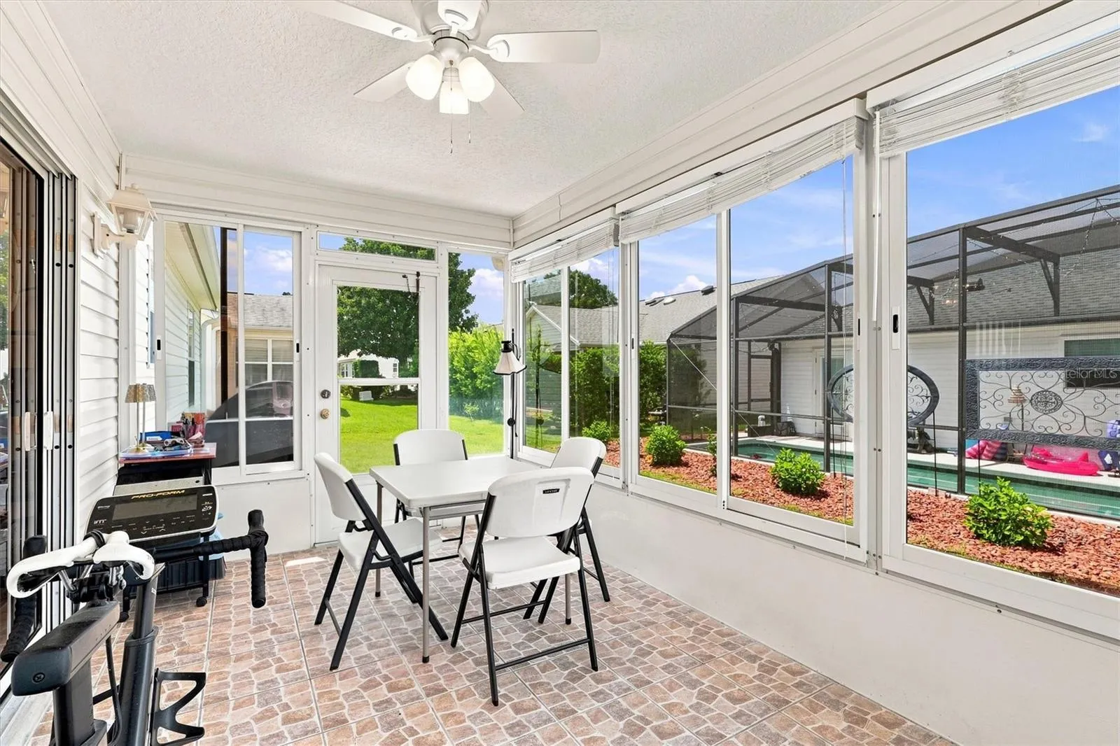 Glass Enclosed with Tile Floors