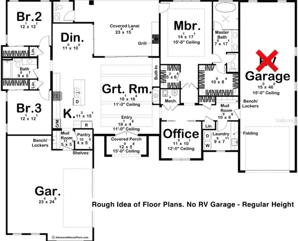 Rough example of seller's previously planned home