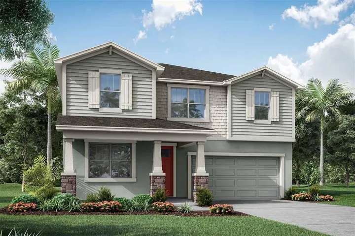 Meridian Parks - Shenandoah Floorplan - Craftsman Elevation - Architect's Rendering