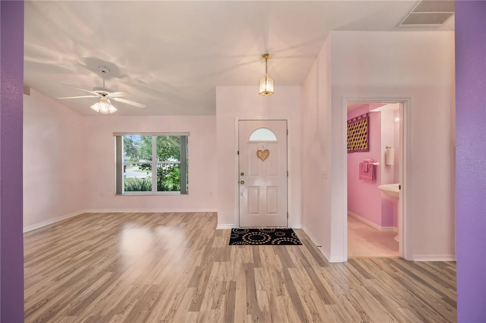 Front Entry, to the left is the "dining area" or living Room