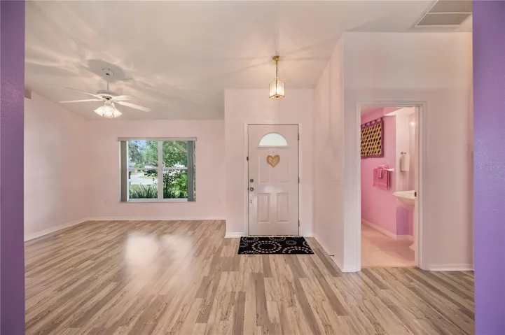 Front Entry, to the left is the "dining area" or living Room
