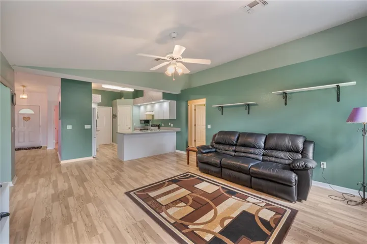 Large Family Room Opens up to lanai with pocket sliders