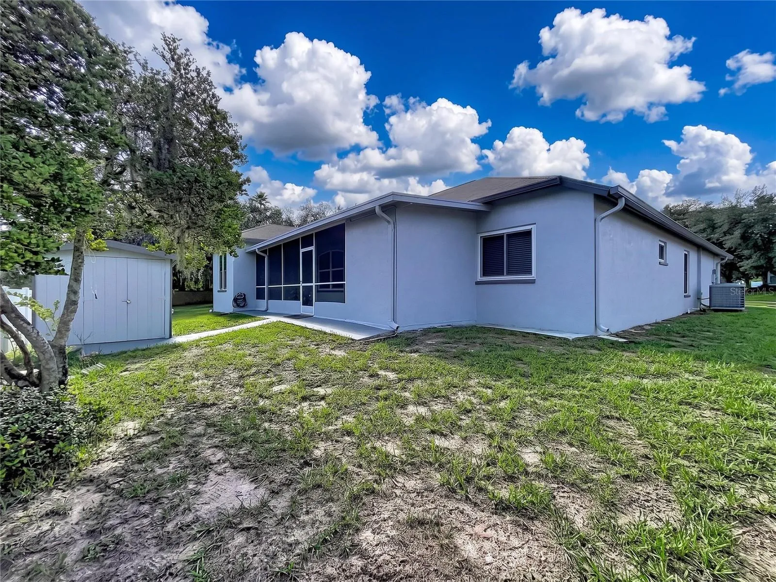 Backyard and side yard