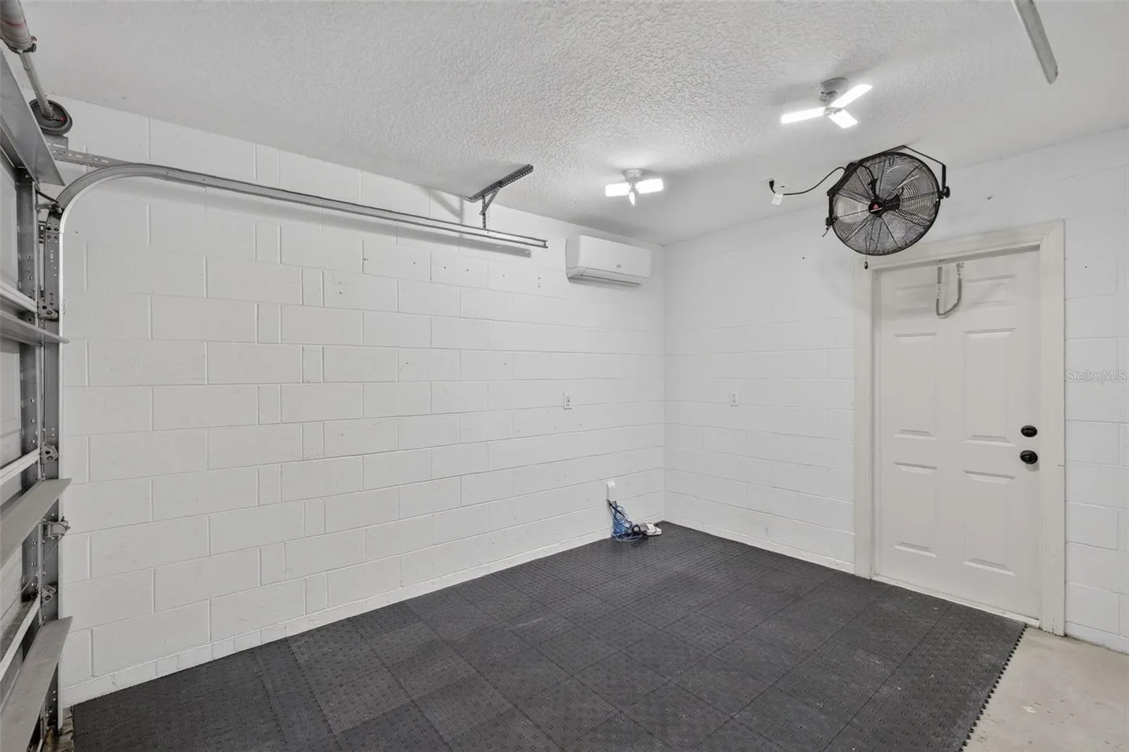 garage with mini-split AC
