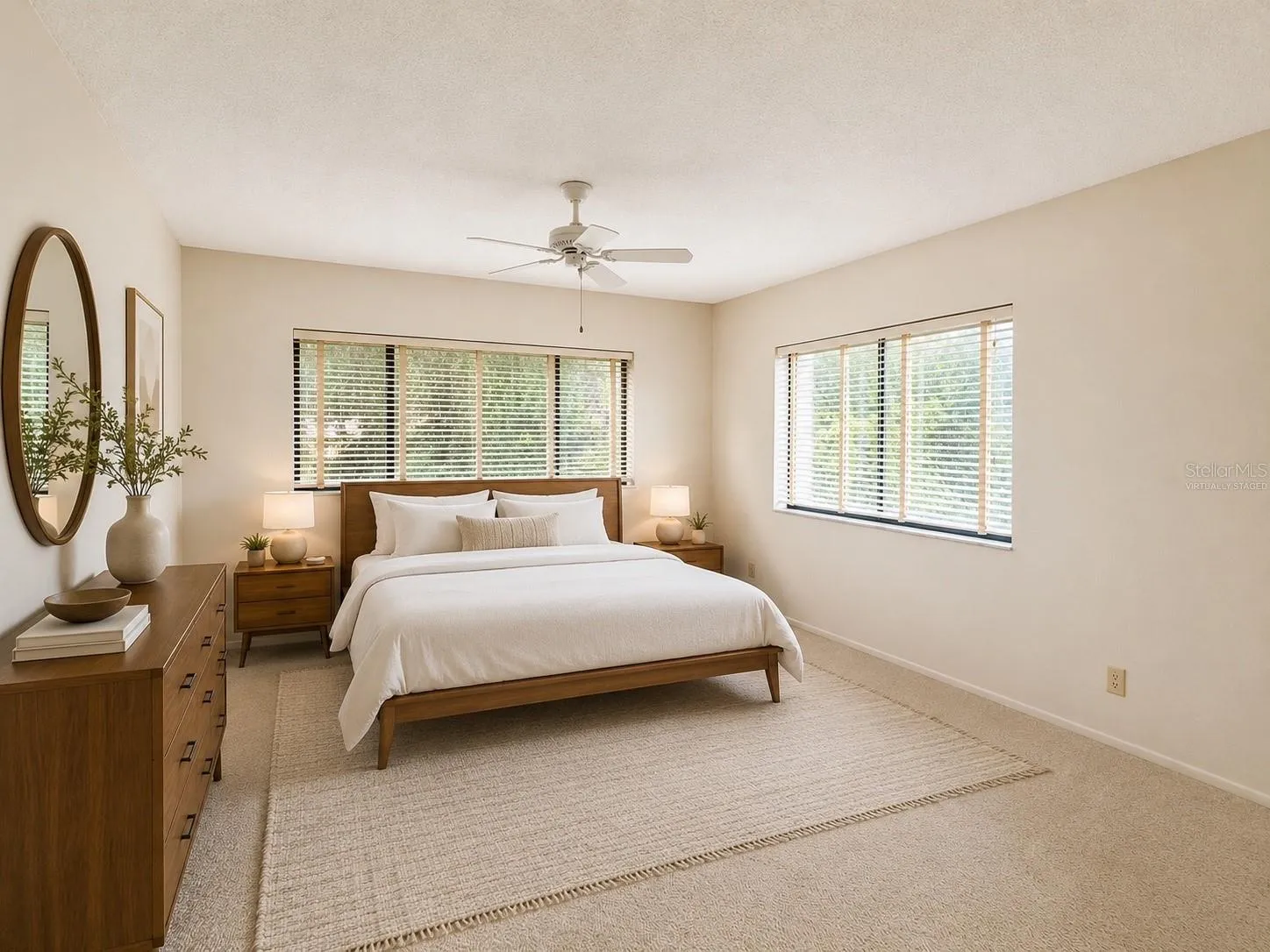 Virtually Staged Primary Bedroom