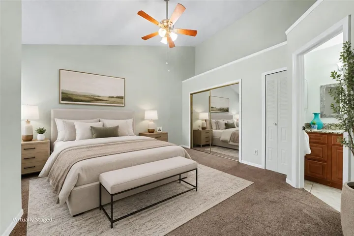 Virtually Staged Primary Bedroom