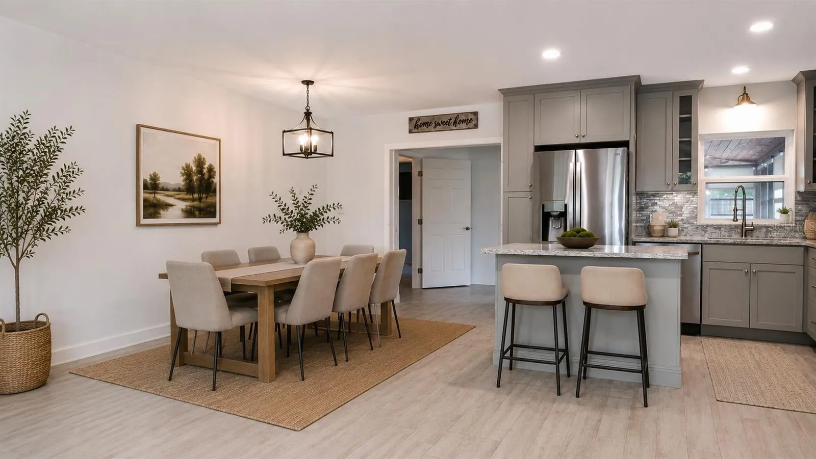Dining Kitchen  Virtually Staged