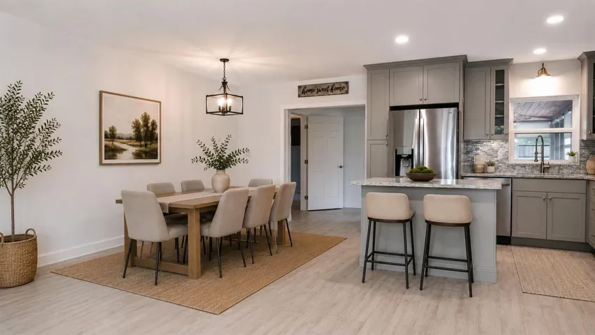 Dining Kitchen  Virtually Staged