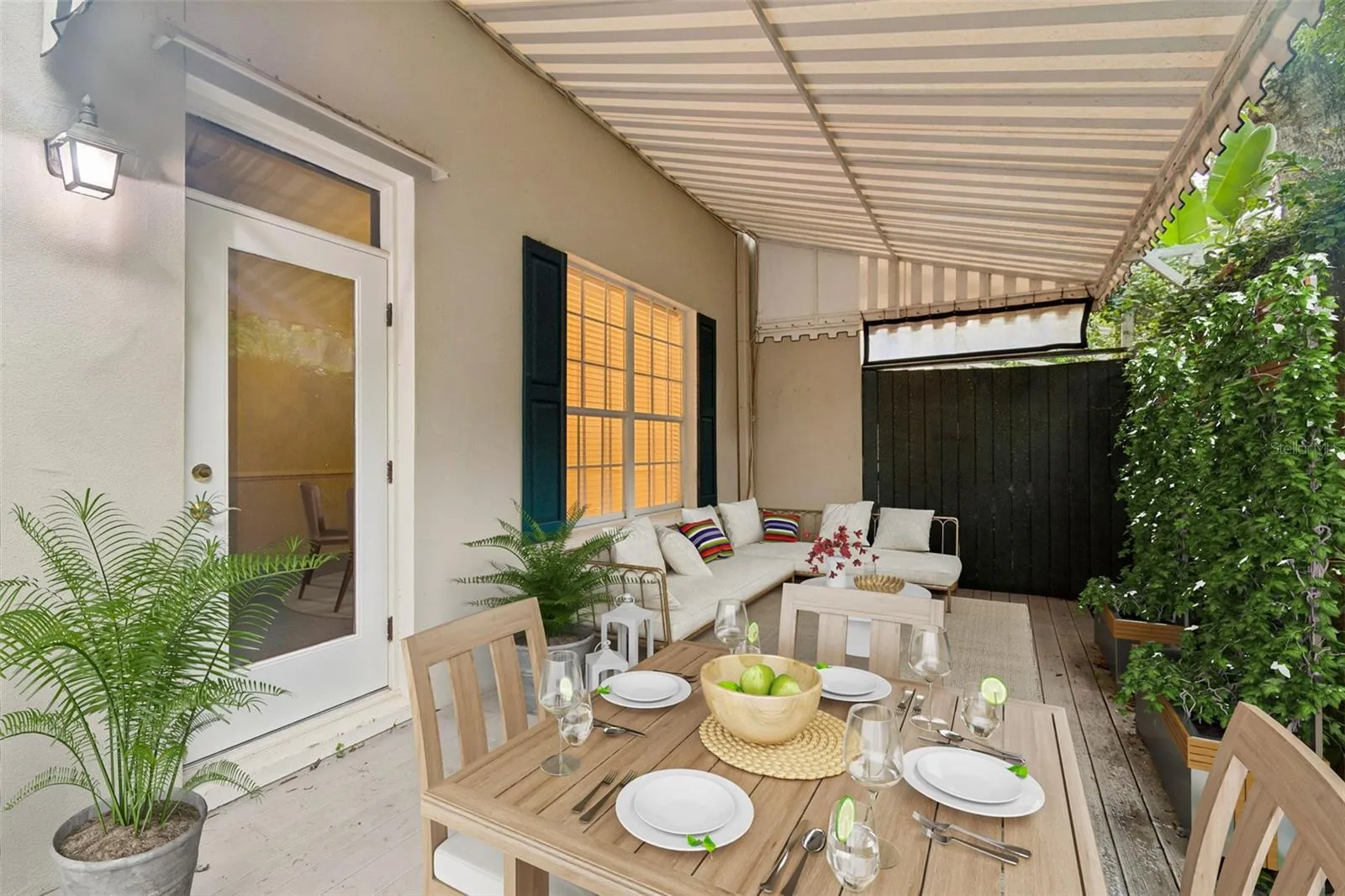 Staged-Back Patio