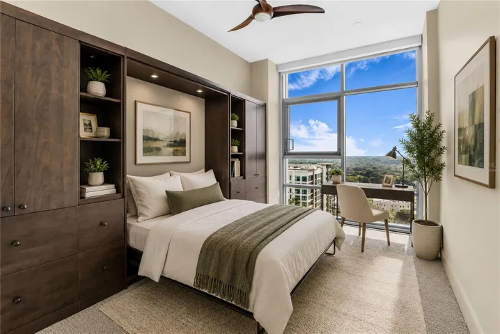 virtually staged second bedroom
