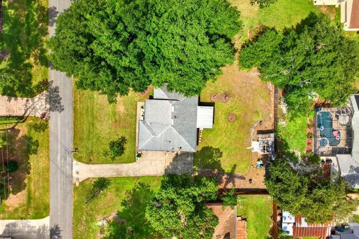 Aerial view of the home.