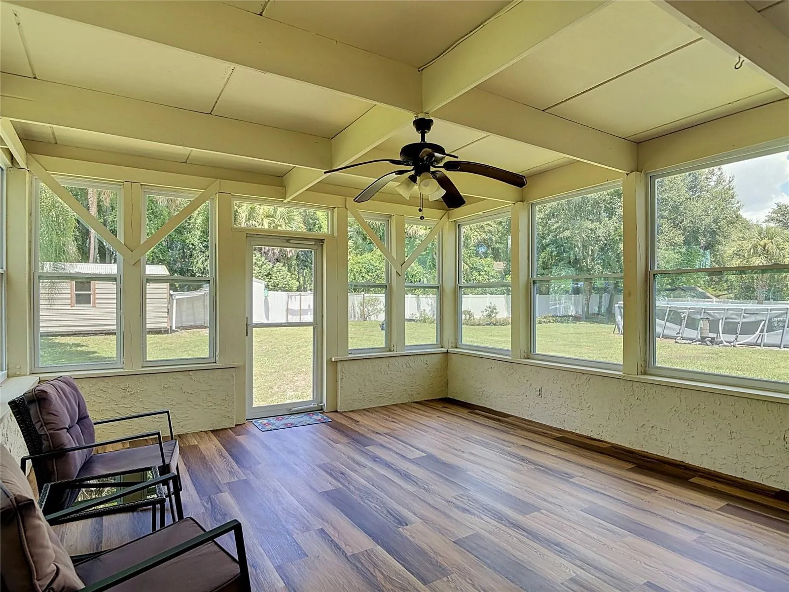enclosed back porch