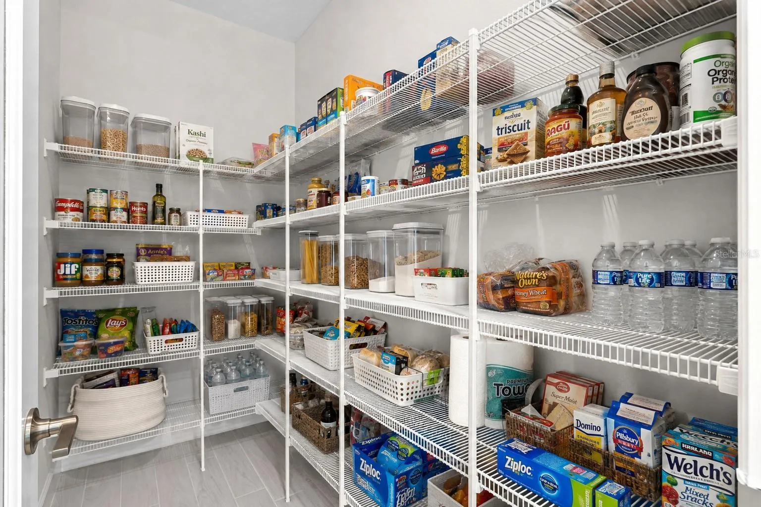 Huge walk-in pantry for ample storage.