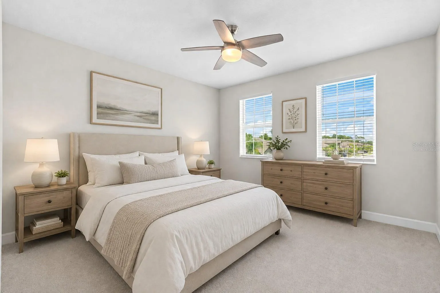 Second floor guest bedroom. Virtually Staged.