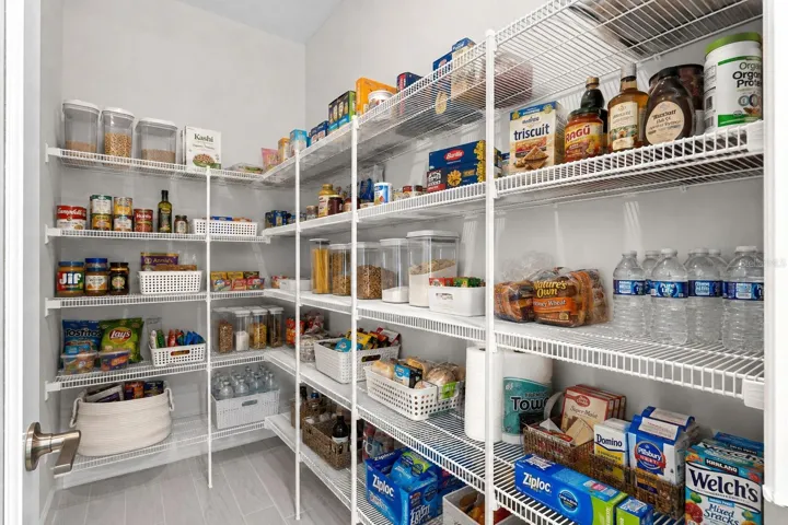 Huge walk-in pantry for ample storage.