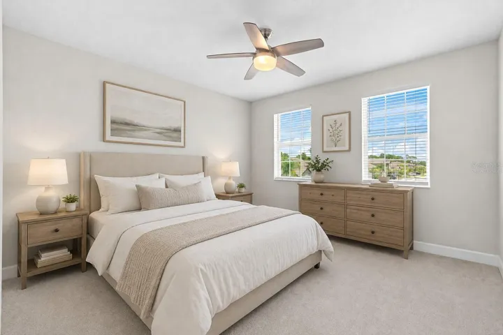 Second floor guest bedroom. Virtually Staged.