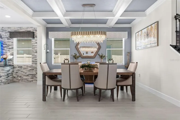 The formal dining space in an enterainer's dream.